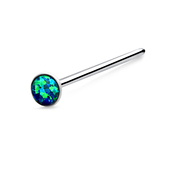 2.5mm Opal Stone Straight Nose Stud Silver NSKA-150